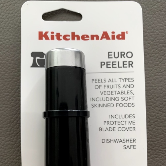 KitchenAid ~ Fruit Vegetable Stainless Steel EURO PEELER Dishwasher Safe ~ BLACK - Picture 3 of 5